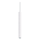 NOVALUX - Collins SP sospensione diametro 40 GU10 lunghezza 500 bianco, cavo regolabile, tubo acciaio verniciato texturizzato, 1xGU10 max 10W, guaina bianca.