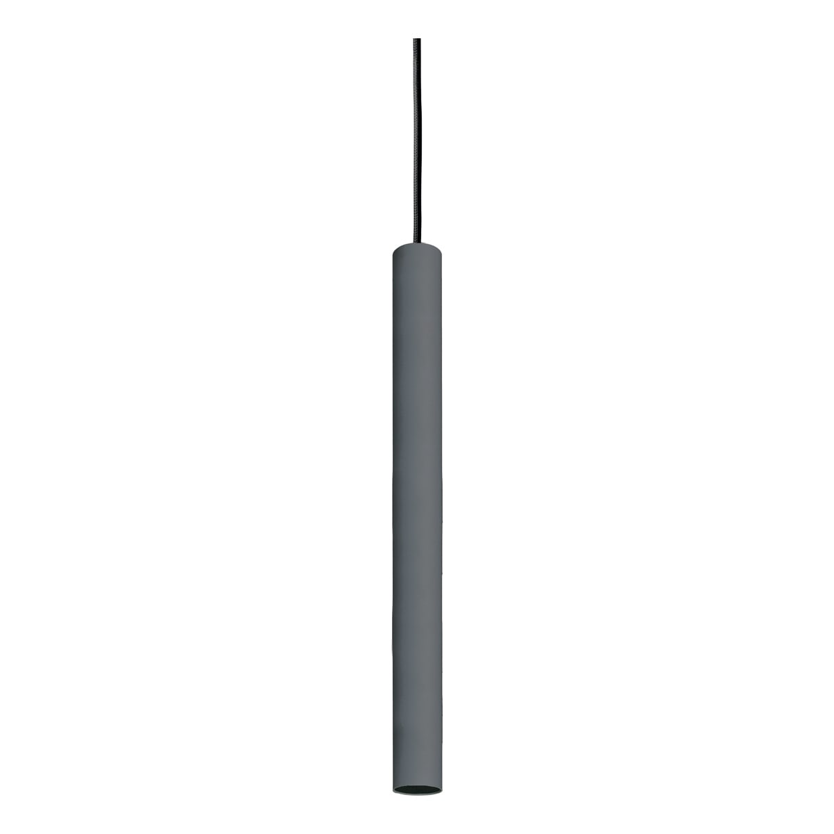 NOVALUX - Collins SP sospensione diametro 40 GU10 lunghezza 500 grigio scuro, cavo regolabile, tubo acciaio verniciato texturizzato, max 10W.