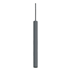 NOVALUX - Collins SP sospensione diametro 40 GU10 lunghezza 500 grigio scuro, cavo regolabile, tubo acciaio verniciato texturizzato, max 10W.