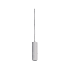 NOVALUX - Collins SP sospensione diametro 55 GU10 lunghezza 200 grigio chiaro, cavo regolabile, tubo acciaio verniciato texturizzato.