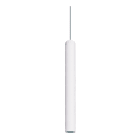 NOVALUX - Collins SP sospensione diametro 55 GU10 lunghezza 500 bianco, cavo regolabile, tubo acciaio verniciato texturizzato, 1xGU10 Ø51 max10W.