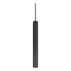 NOVALUX - Collins SP sospensione diametro 55 GU10 lunghezza 500 nero, cavo regolabile, tubo acciaio verniciato texturizzato, 1xGU10 max 10W.