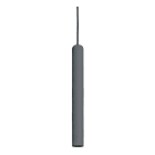 NOVALUX - Collins SP sospensione diametro 55 GU10 lunghezza 500 grigio scuro, 1xGU10 max 10W, cavo regolabile guaina nera, tubo acciaio verniciato texturizzato.