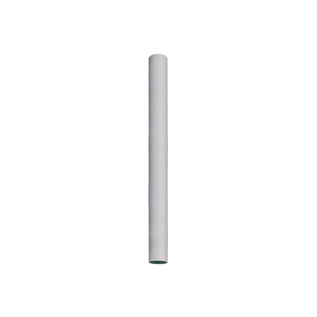 NOVALUX - Collins plafone diametro 40 lunghezza 500 con attacco gu10 in acciaio verniciato texturizzato grigio chiaro.