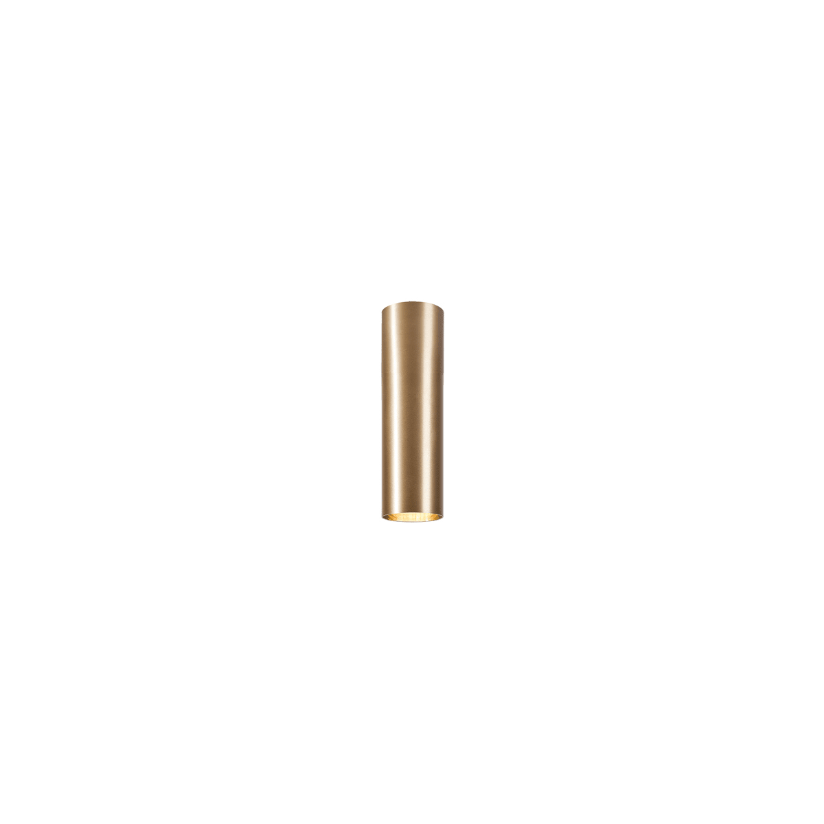 NOVALUX - Collins plafone diametro 55 lunghezza 200 con attacco GU10 in ottone massiccio satinato.