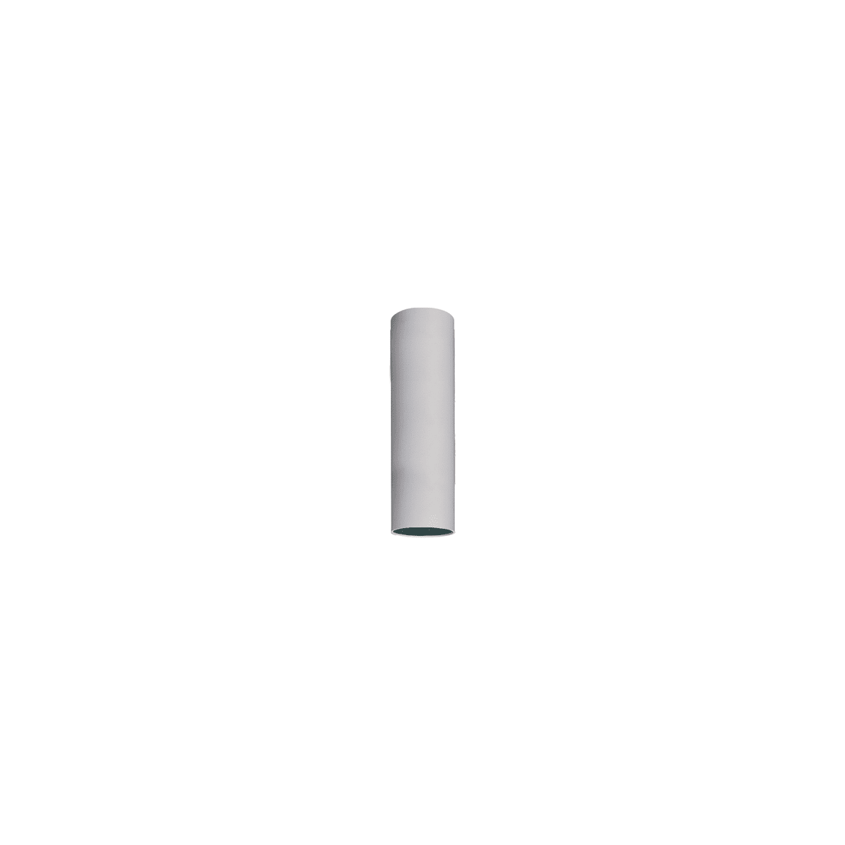 NOVALUX - Collins plafone diametro 55 lunghezza 200 con attacco gu10 in acciaio verniciato texturizzato grigio chiaro.