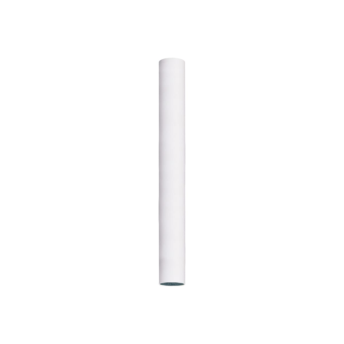 NOVALUX - Collins plafone diametro 55 lunghezza 500 con attacco GU10 in acciaio verniciato texturizzato bianco.