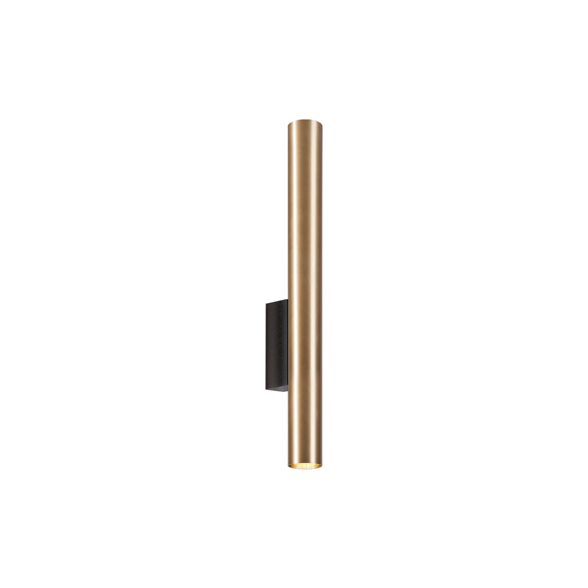 NOVALUX - Collins PR applique da parete diametro 40 cm lunghezza 400 mm 2xGU10 ottone massiccio satinato.