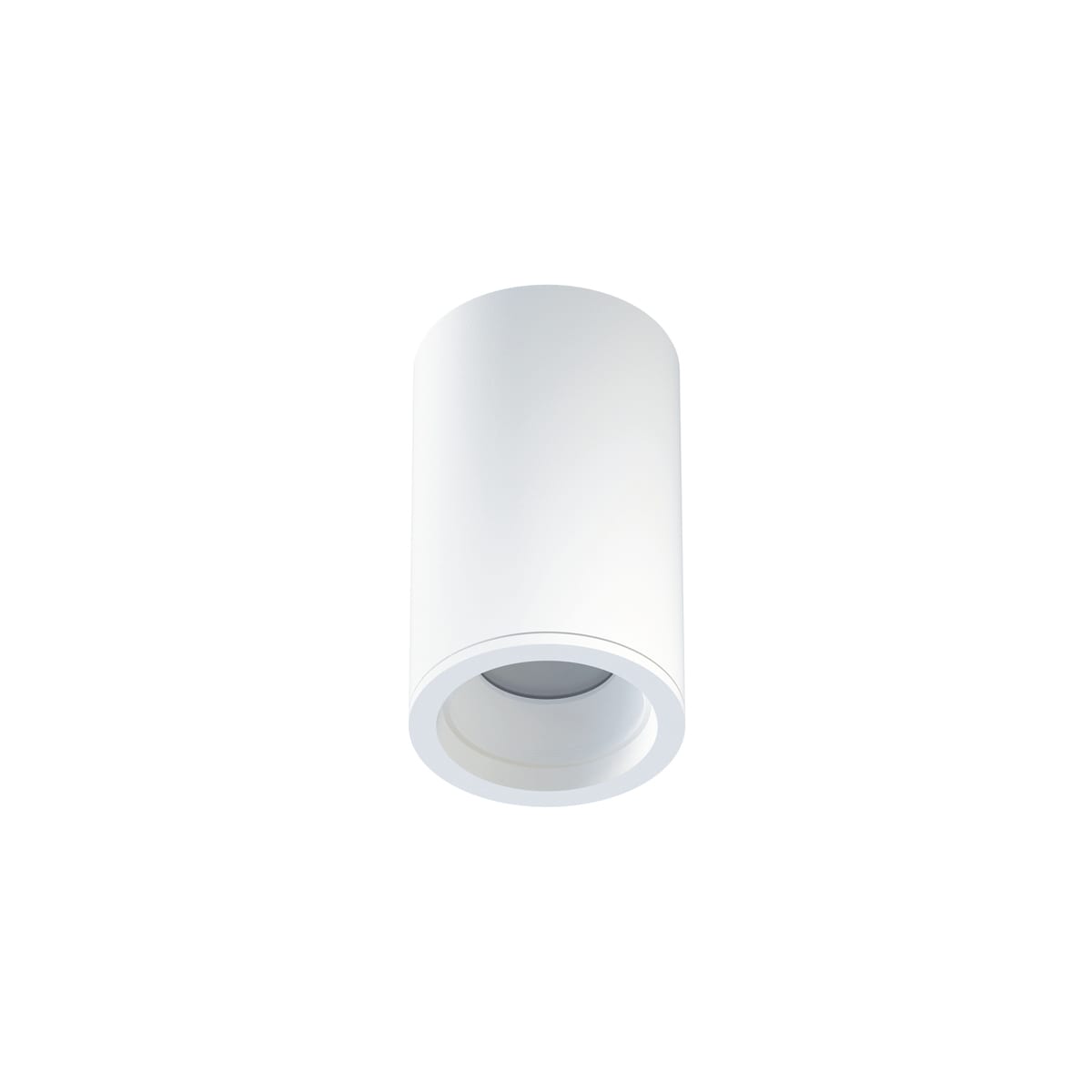 NOVALUX - geco t plafone bianco 1xgu10 tondo ø85 l135 alluminio verniciato schermo vetro ip54 max10w