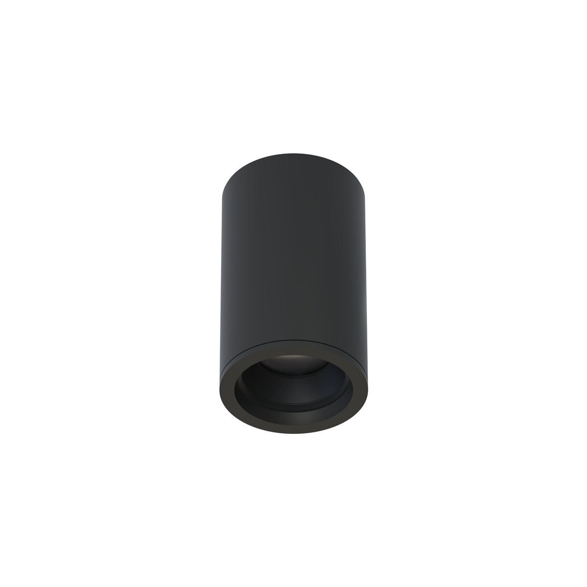 NOVALUX - Geco T plafone nero 1xGU10, tondo Ø85 L.135, alluminio verniciato, schermo in vetro, IP54.