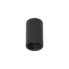 NOVALUX - Geco T plafone nero 1xGU10, tondo Ø85 L.135, alluminio verniciato, schermo in vetro, IP54.
