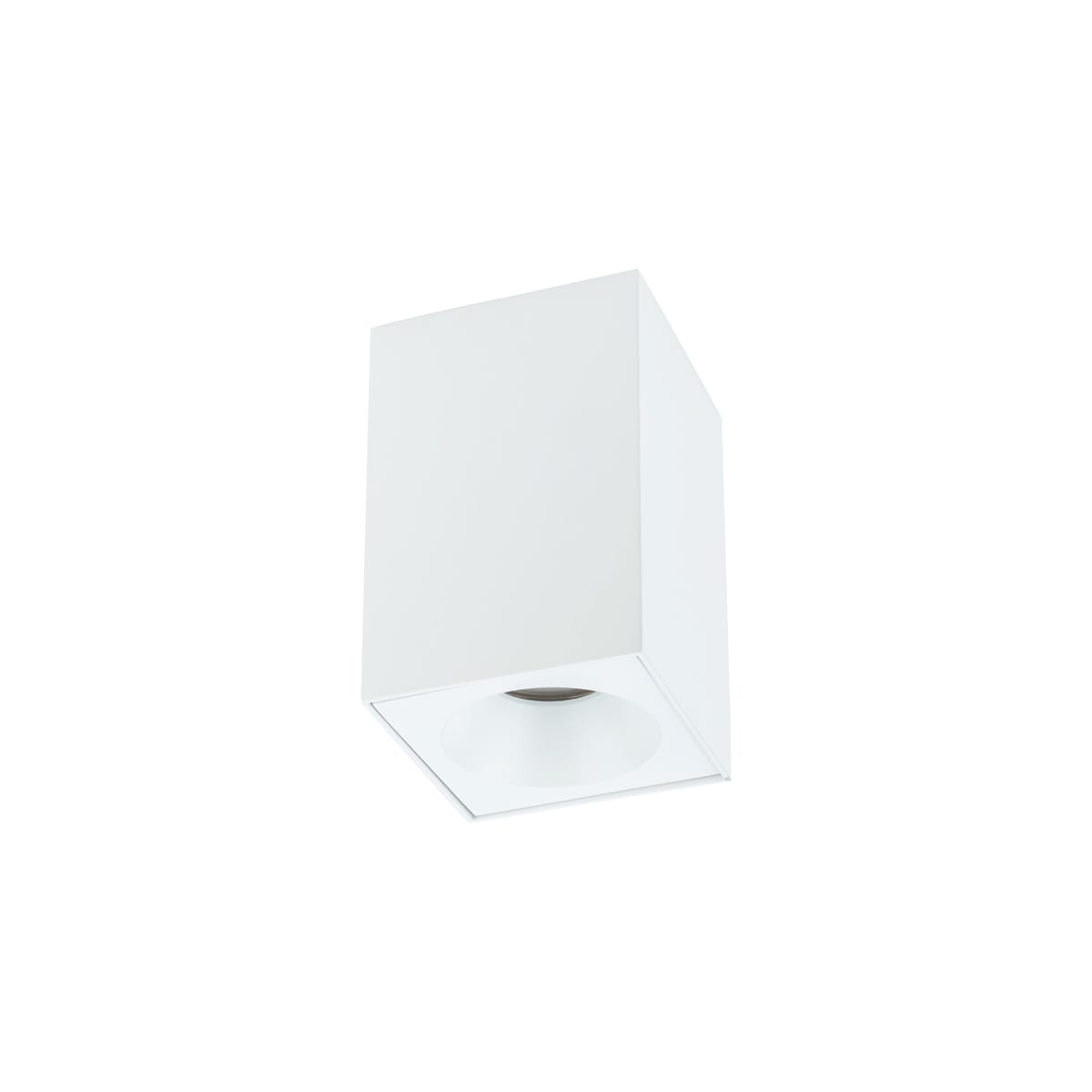NOVALUX - Geco Q plafone bianco 1xgu10, quadrato 90x90 l.135, alluminio verniciato, schermo in vetro, ip54, ø51 max10w.
