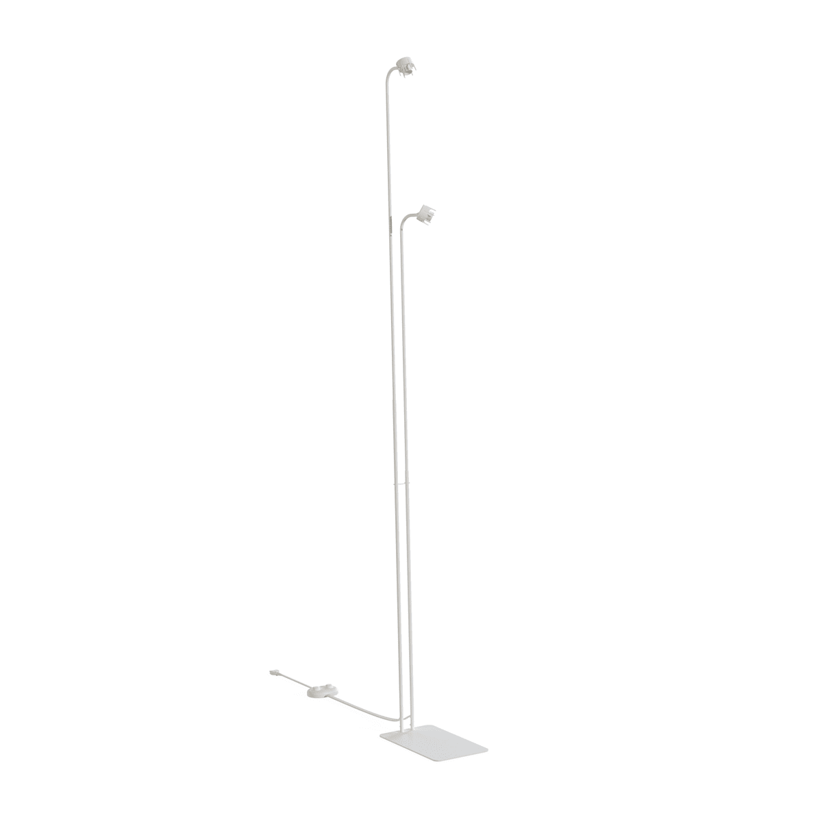 NOVALUX - Piantana Honey bianco H=2.1m, 2xGU10 max10W, acciaio verniciato, interruttori a pedale, cavo L.1800, da combinare con 2 corpi per spot 112909.