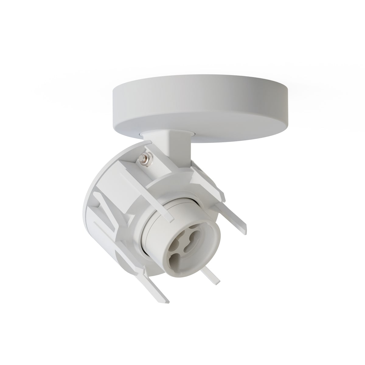 NOVALUX - honey plafone bianco 1xgu10 ø51 max10w in acciaio verniciato texturizzato da combinare con corpo per spot 112909