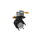 NOVALUX - Honey incasso nero Ø55 1xGU10 Ø51 max10W acciaio verniciato texturizzato da combinare con 1 corpo per spot 112909. Spot incasso 1xGU10 nero.