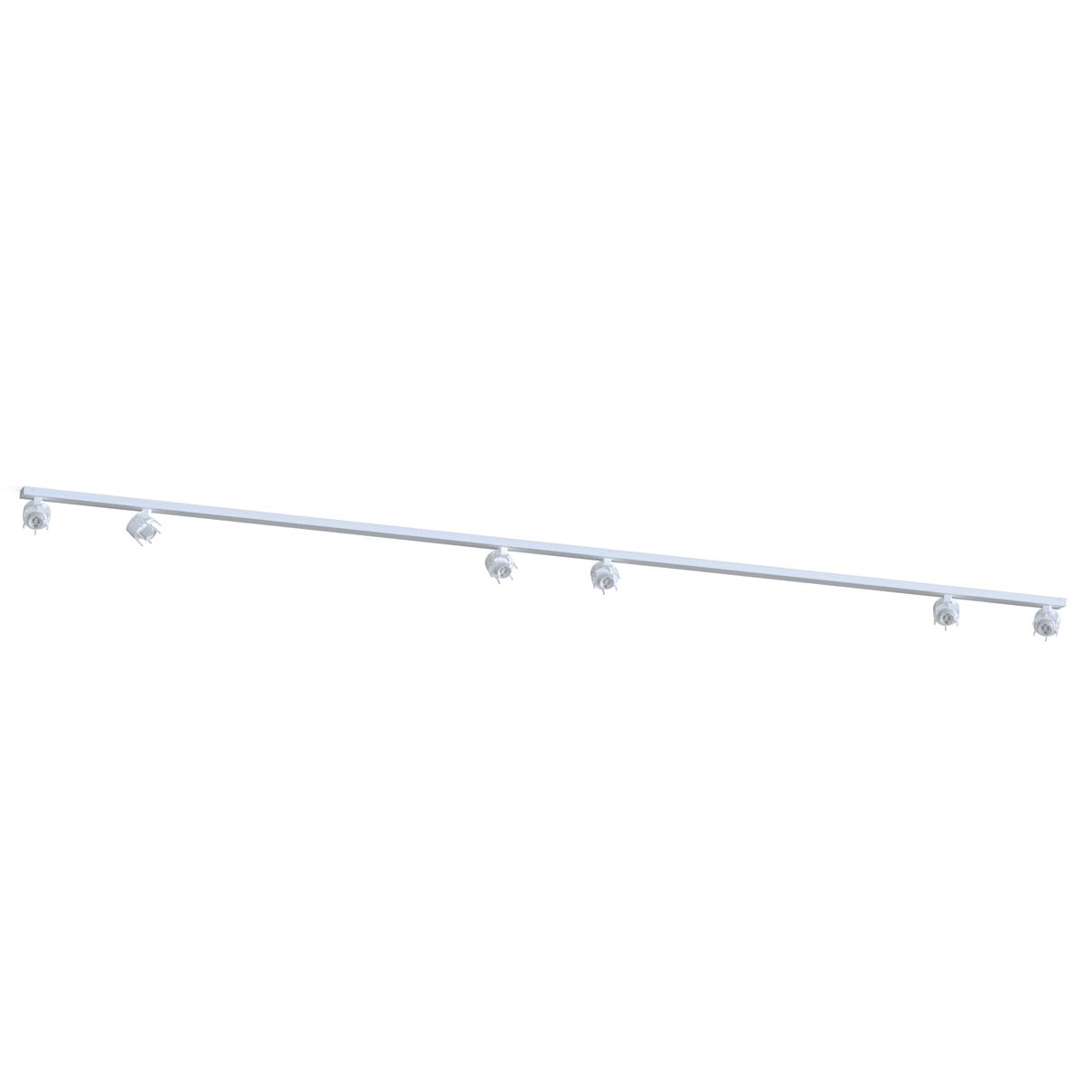 NOVALUX - Honey plafone L=2m 6xGU10 bianco da combinare con 6 corpo per spot 112909, acciaio verniciato texturizzato, Ø51 max10W.