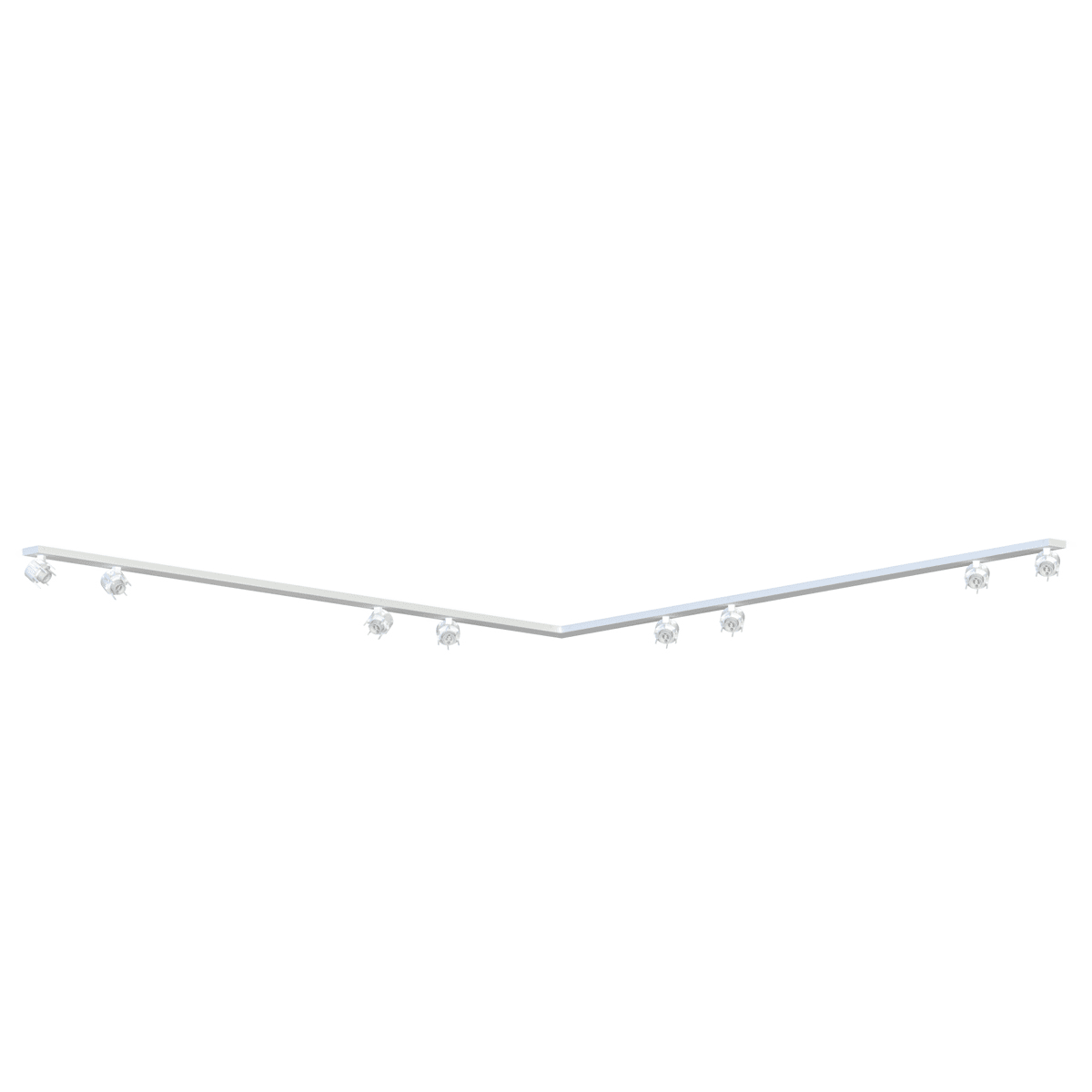 NOVALUX - Honey plafone angolare 1.5m x 1.5m 8xGU10 bianco, acciaio verniciato texturizzato, da combinare con 8 corpo per spot 112909, Ø51 max10W.