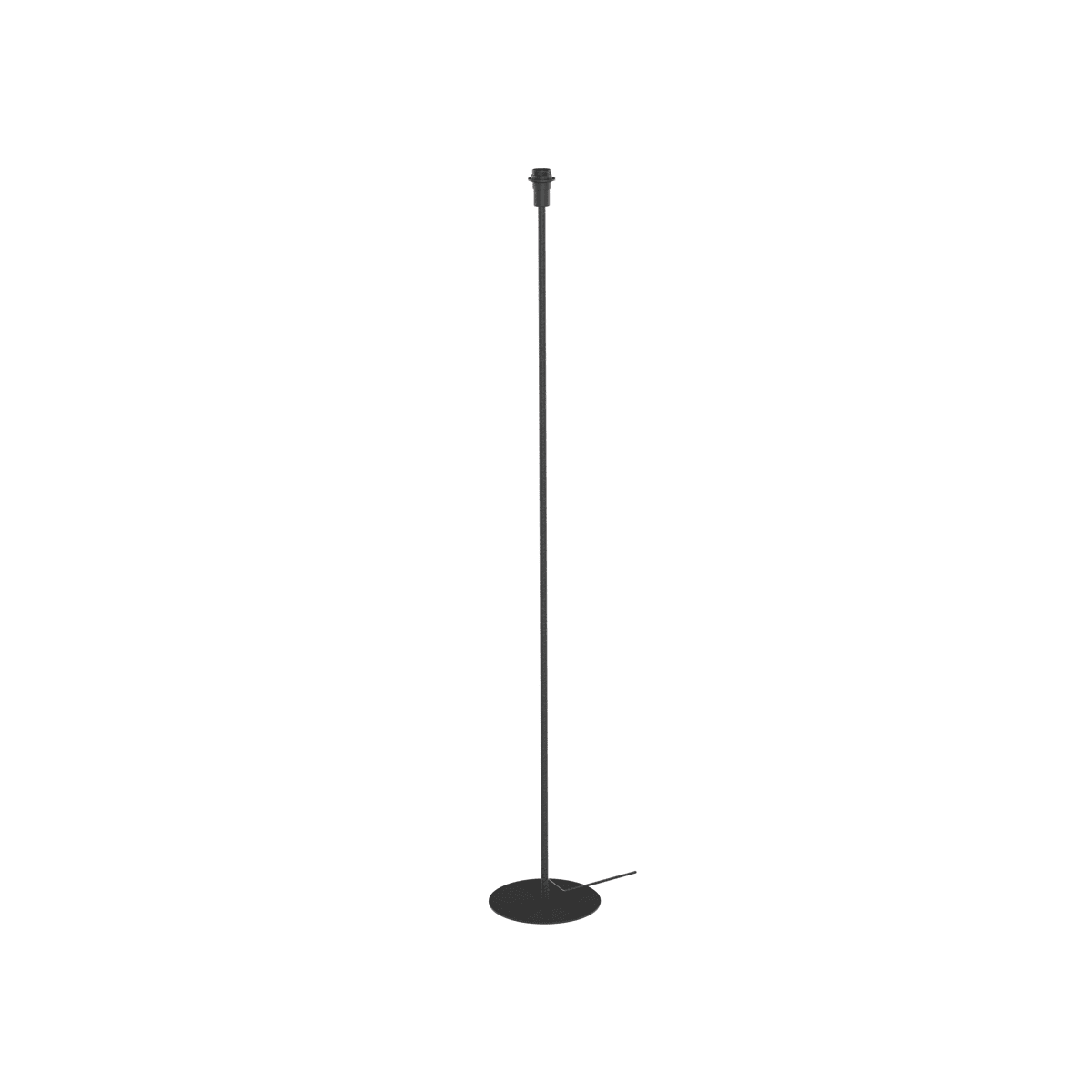 NOVALUX - Piantana Tiny nera, altezza 1800 mm, larghezza 250 mm, cavo 1700 mm, struttura in acciaio verniciato, attacco 1xE27 max 25W, paralume da prevedere a parte.