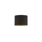 NOVALUX - paralume per tiny tl miss pr tessuto nero interno oro diametro 230 altezza 160