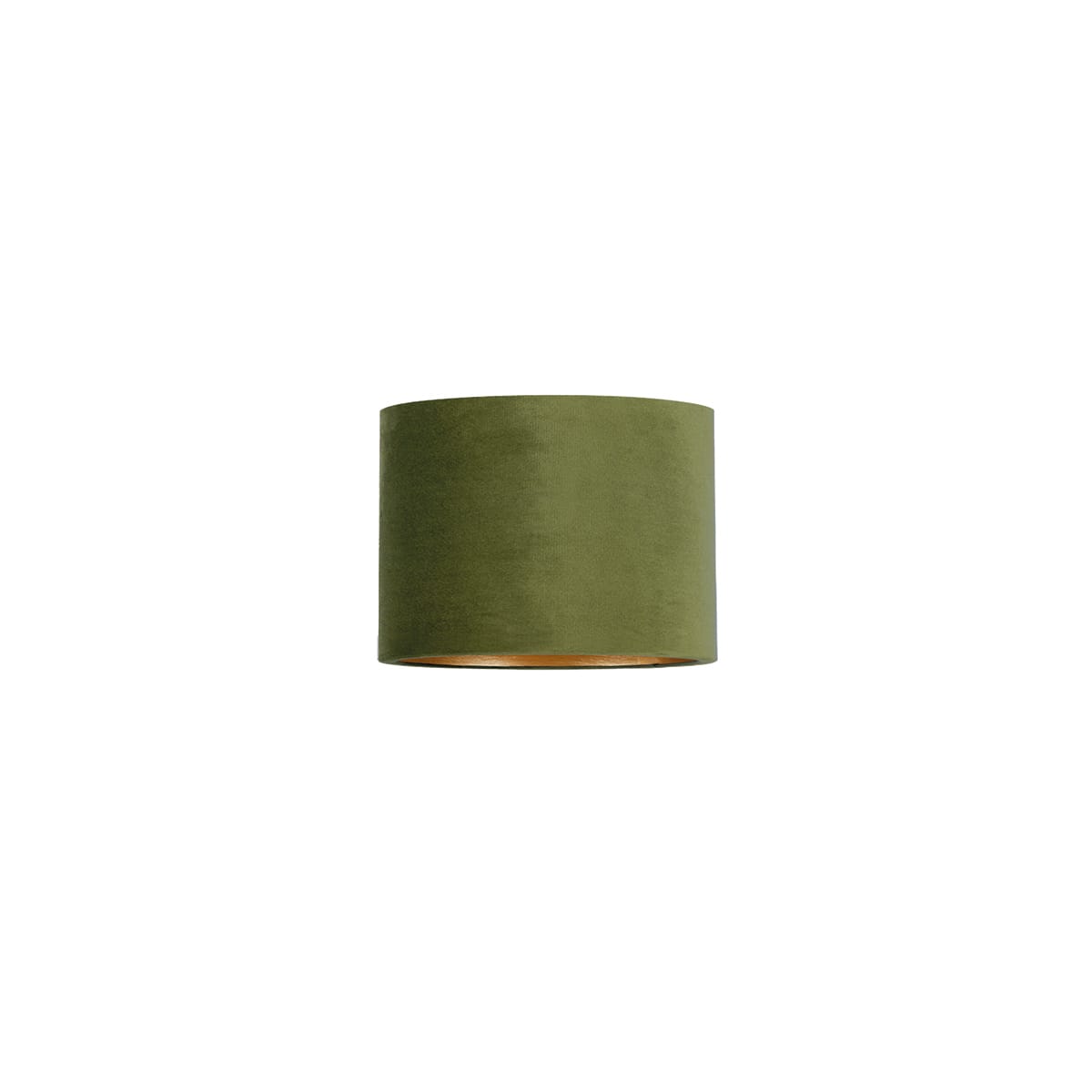 NOVALUX - Paralume per tiny tl/miss pr in velluto verde con interno oro, diametro 230 mm, altezza 160 mm.