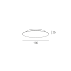 NOVALUX - ROSONE TONDO 4X ORIZZONTALI D180 BI