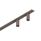 NOVALUX - Hero M: 2far 2x4w l 636mm 3k 25 cp, mini modulo spot led cappuccino, klimt 2x4w 3000k 25° l.636, 2 proiettori in lega di alluminio con lenti in policarbonato.