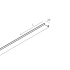 NOVALUX - Hero M schermo opale L 636mm mini diffusore opale schermo ad incastro a filo per modulo LED abbinare moduli elettrificati di pari lunghezza.