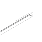 NOVALUX - hero m schermo cieco l1908mm bianco in estruso di alluminio verniciato a polvere con cablaggio passante profilo di alluminio da ordinare a parte