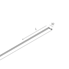 NOVALUX - Hero MB cieco L1908mm cappuccino in alluminio verniciato a polvere con cablaggio passante. Profilo di alluminio da ordinare a parte.