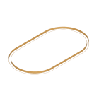 NOVALUX - ELIS 962x1712 93W 4K oro profilo LED ovale a luce diretta per installazione a sospensione plafone o parete corpo in alluminio schermo diffusore in PMMA opale.
