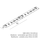NOVALUX - STRIP LED: 9,6W/M-24V-20M-3K