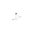 NOVALUX - MINITUBE F8: DIFFUSORE OPALE L=100MM