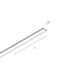 NOVALUX - FORTY8 TRACK: PROFILO DI CHIUSURA 2M NER