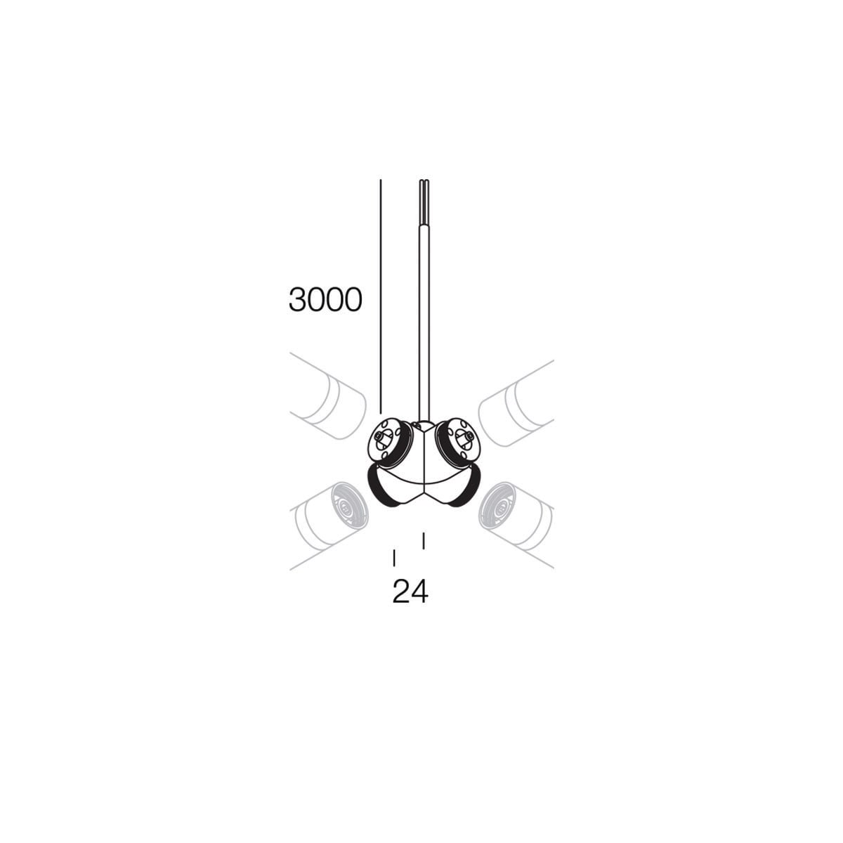 NOVALUX - LIMITLESS: GIUNTO 4 VIE 90 CABL. NE