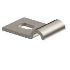 OBO BETTERMANN - Collare di fissaggio con ancoraggio singolo 6mm Acciaio INOX A4 1.4571 non trattato ulteriore trattamento.