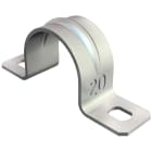 OBO BETTERMANN - Collare di fissaggio 18mm in acciaio zincato galvanicamente con due fori.