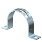 OBO BETTERMANN - Collare di fissaggio 50mm, acciaio zincato, due fori, galvanico.