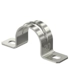 OBO BETTERMANN - Collare di fissaggio due fori 20mm Acciaio INOX A4 1.4571 non trattato ulteriore trattamento 605.