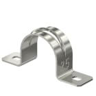 OBO BETTERMANN - Collare di fissaggio 25mm Acciaio Inox A4 1.4571 due fori non trattato ulteriore trattamento.