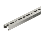 OBO BETTERMANN - Profilato asolata, foro 17mm 2000x35x18 Acciaio INOX A2 1.4301 non trattato, ulteriore trattamento.