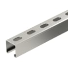 OBO BETTERMANN - Profilato asolata, foro 22mm 3000x41x41 Acciaio INOX A2 1.4301 non trattato, ulteriore trattamento.