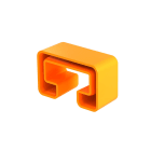 OBO BETTERMANN - Cappuccio protettivo per profilato MS5030 55x25mm Polietilene arancio pastello RAL 2003.