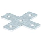 OBO BETTERMANN - Piastra di collegamento forma a X 150x150x40x5 in acciaio zincato a caldo per immersione.