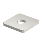 OBO BETTERMANN - Piastra di collegamento con 1 foro 40x40x4 in Acciaio INOX A4 1.4571 non trattato, ulteriore trattamento.