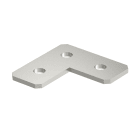 OBO BETTERMANN - Piastra di collegamento in acciaio INOX A4 1.4571, forma a L 90x90x40x4, non trattato con ulteriore trattamento.