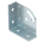 OBO BETTERMANN - Piastra triangolare 90° con 6 fori 104x104x43x5 in acciaio zincato a caldo per immersione.