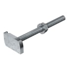 OBO BETTERMANN - Vite testa a martello M8x100mm per profilato MS41HB/4141 in acciaio con lamella di zinco.