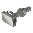 OBO BETTERMANN - Vite testa martello + molla per profilato MS4121/4141 M10x60mm Acciaio inox non trattato ulteriore trattamento.