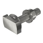 OBO BETTERMANN - Vite testa martello + molla per profilato MS4121/4141 M12x60mm Acciaio inox non trattato ulteriore trattamento.