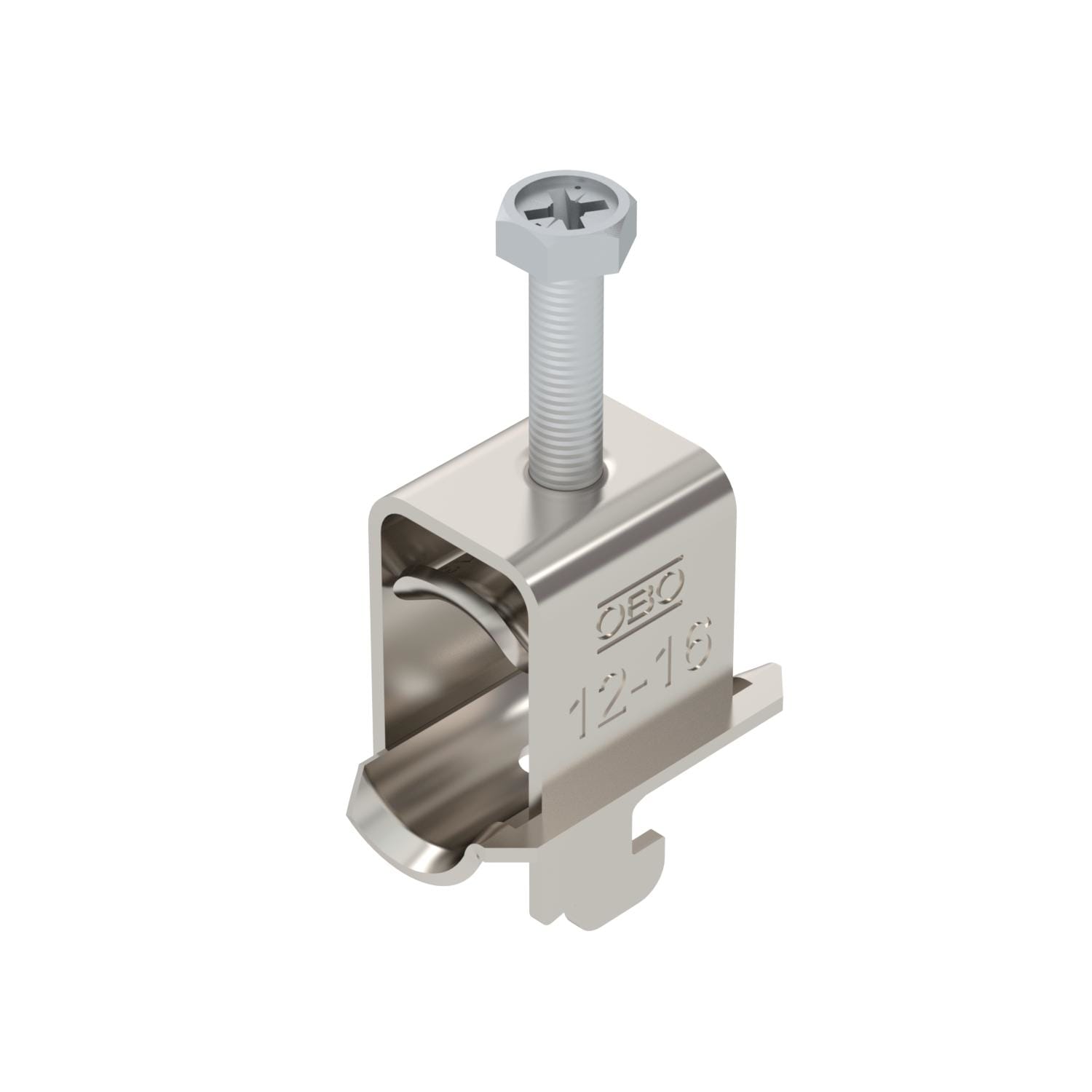 OBO BETTERMANN - Staffa reggicavo cavo sch clamp clip 2056 for shield attachment 12-16 acciaio inox a2 1.4301 non trattato ulteriore trattamento. 1167062